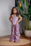 PURPLE ZARI PANT SET