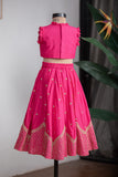 Pink Temple Embroidered Ghagra
