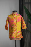 MUSTARD PRINTED NEHRU SET