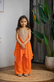 ORANGE BANDHEJ PALAZZO SET