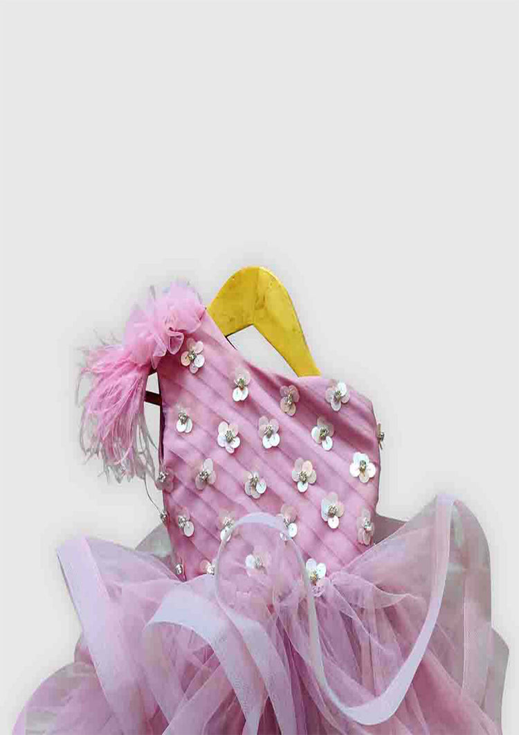 Onion Pink Ruffle Dress