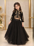 The 2 in 1 Black Ghagra Set
