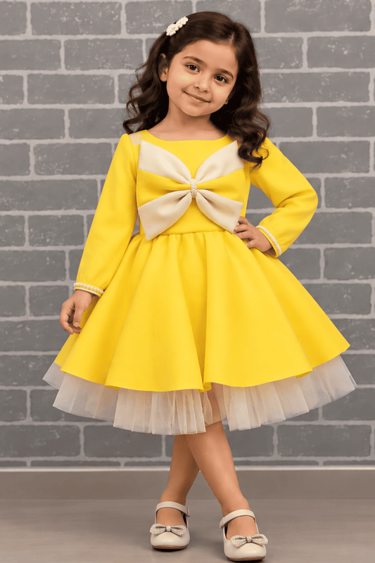 Yellow dress with Bow