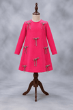 Bright Pink Bow Dres
