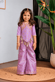 Purple Zari Pant Set
