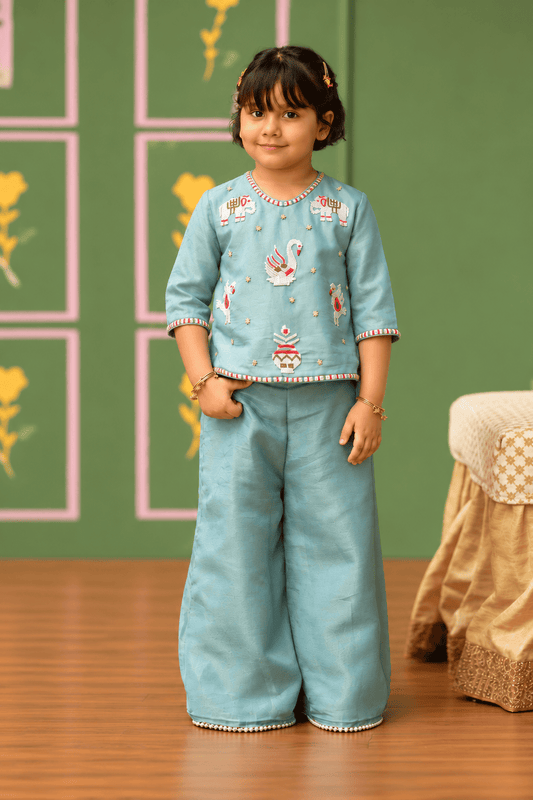 Patola Embroidered Palazzo Set