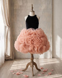The Black Pink Rosette Dress