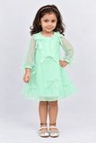 Sea Green Organza Bow Dress