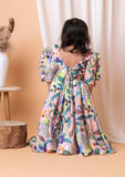 Blue Boho Ruffled Ghaghra Set