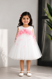 White Pink Arched Dress