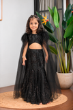 The Black Feather Fish Cut Ghaghra