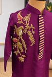 Purple Tota Kurta Set