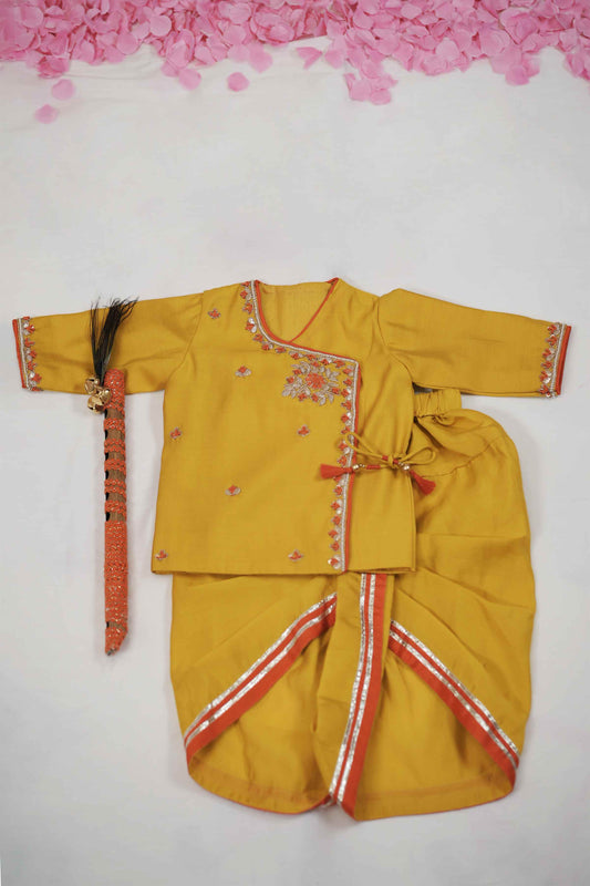 Mustard Knot Angrakha Set