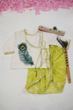Green Bandhej Morpankh Set