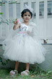 Delicate Embroidery White Dress