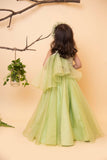 Green Dori Drape Ghaghra Set