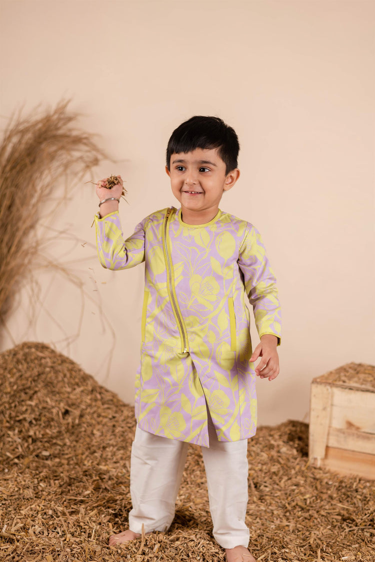 Lilac Green Kurta Pajama