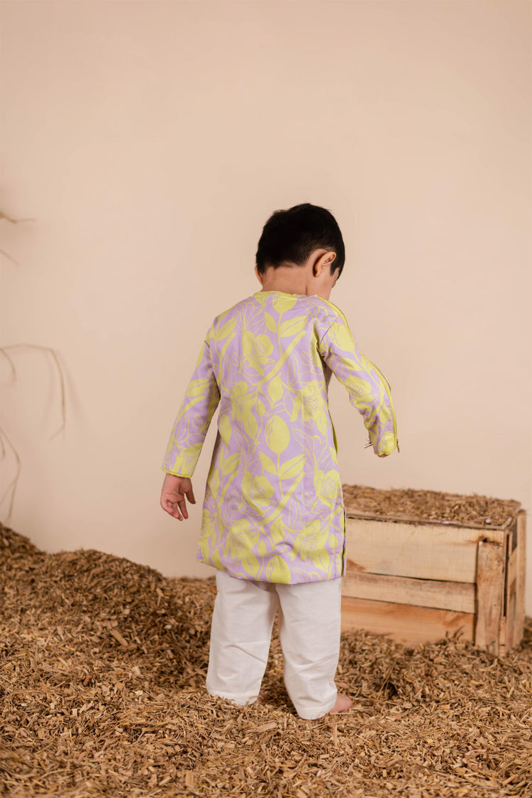 Lilac Green Kurta Pajama