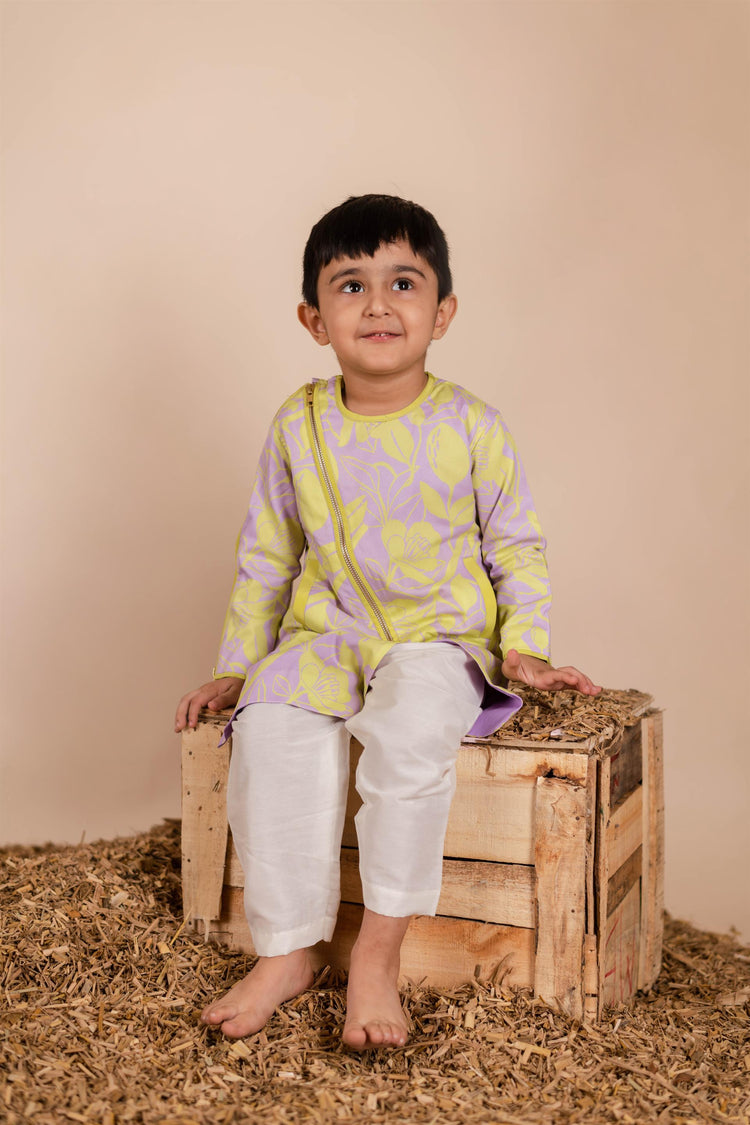 Lilac Green Kurta Pajama