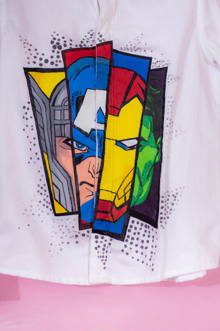 Hand Painted Avengers Shirt