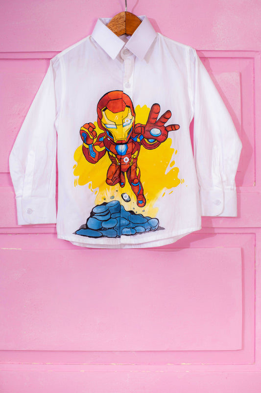 Hand Painted Iron-man Shirt
