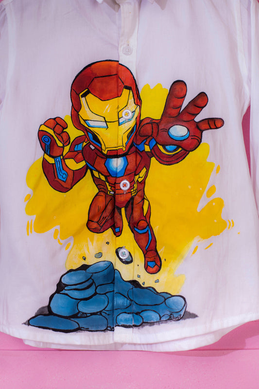 Hand Painted Iron-man Shirt