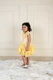 Yellow Organza Flower Dress