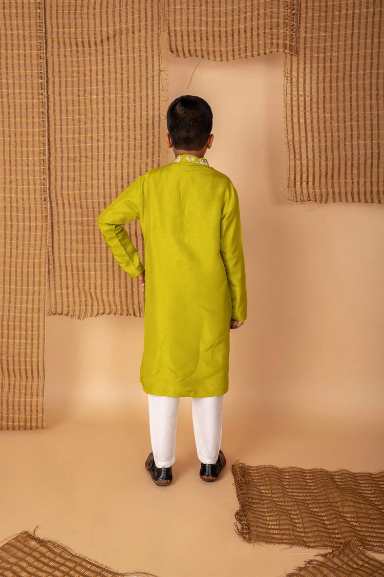 Green Mirror Kurta Churidaar