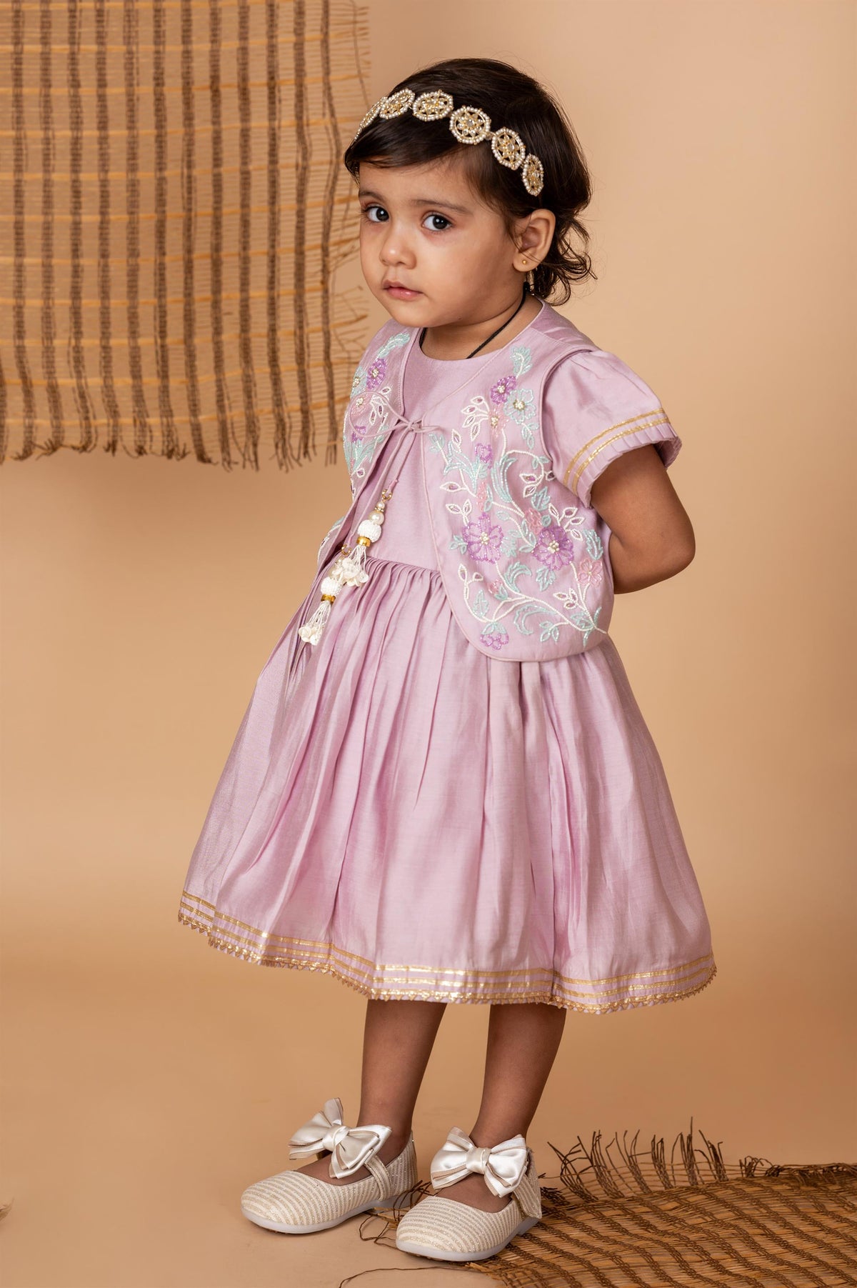 Lilac Kutdana Frock