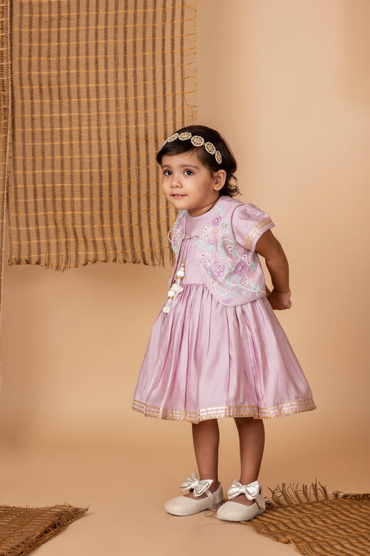 Lilac Kutdana Frock