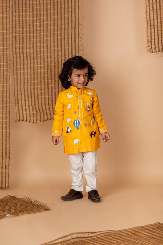 Fun Embroidery Kurta Churidaar