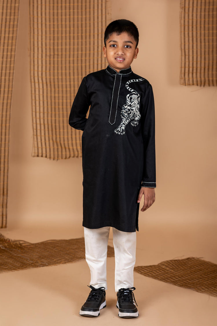 The Black Tiger Kurta