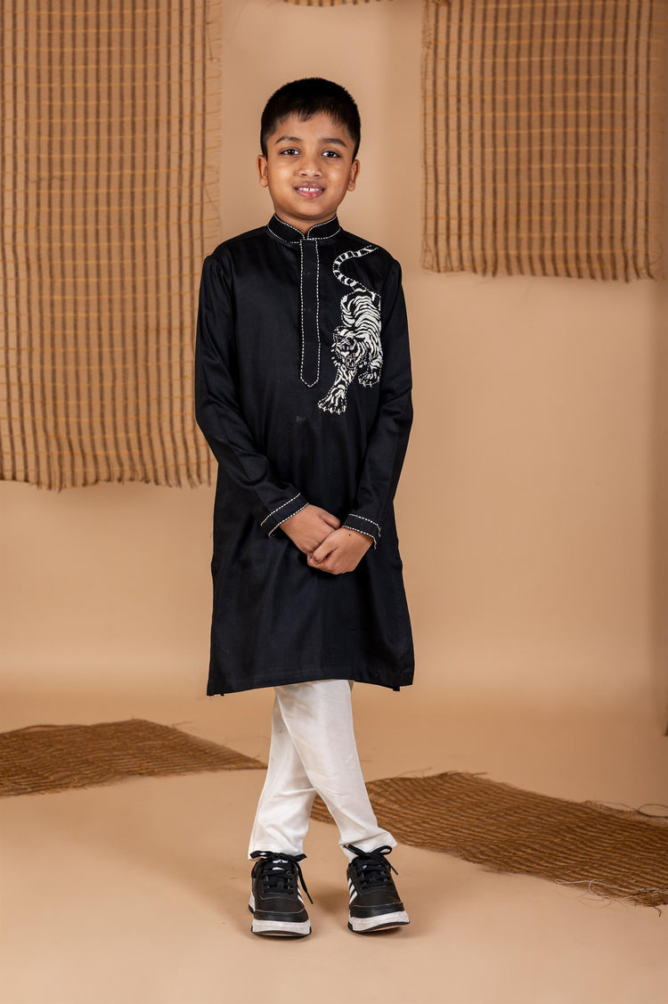 The Black Tiger Kurta