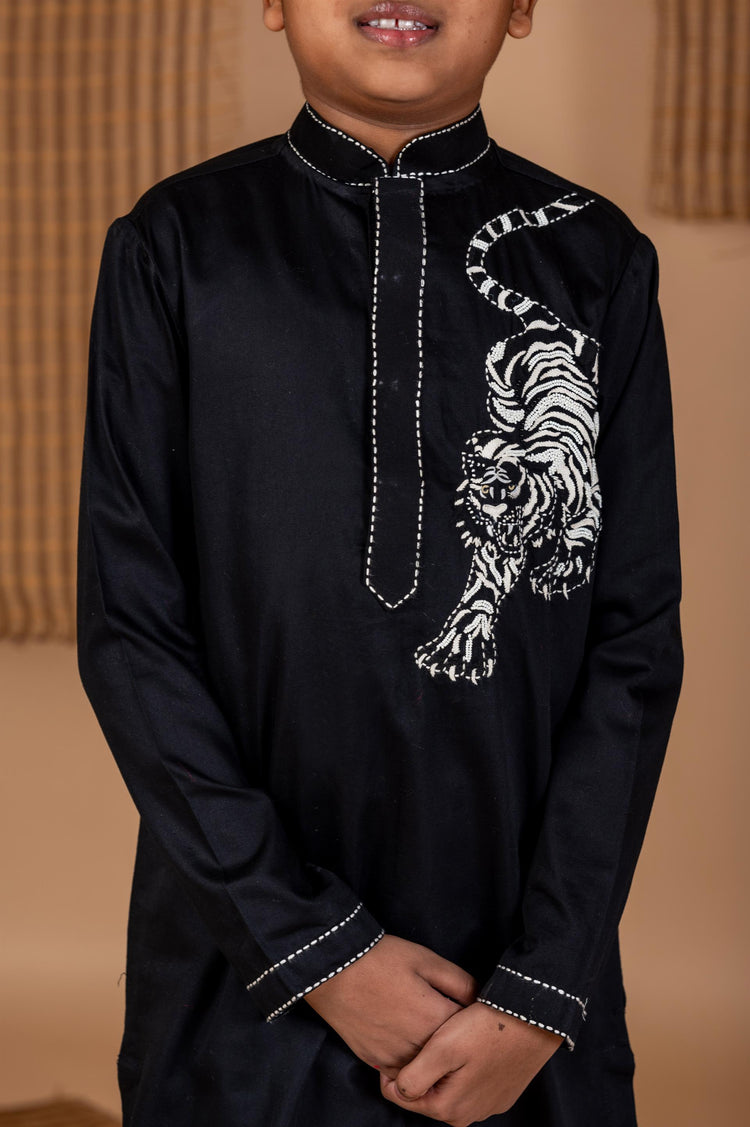 The Black Tiger Kurta