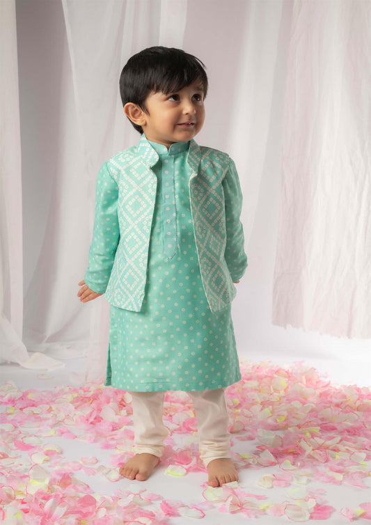 Sea Green Nehru Kurta Set