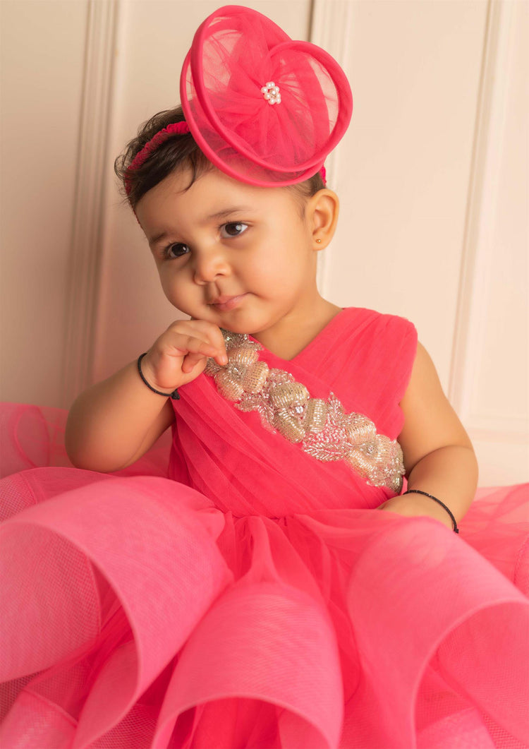 Hot Pink Ruffle Dress