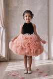 The Black Pink Rosette Dress