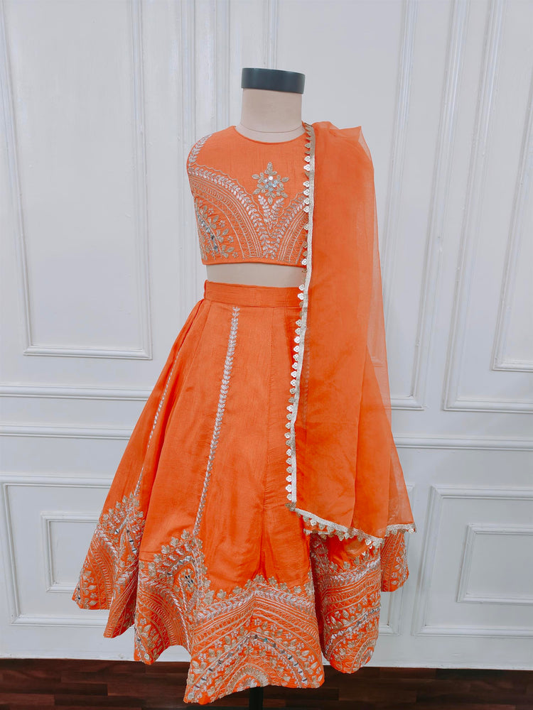 Orange Embroidered Ghaghra