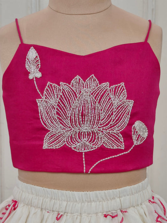 Pink Lotus Ghagra
