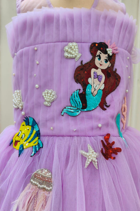 The Lilac Mermaid Themed Dress