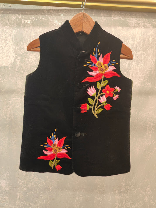 Floral Embroidered Nehru Jacket