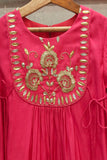 Pink Suit With Flower Embroidery