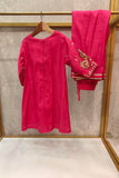 Pink Suit With Flower Embroidery