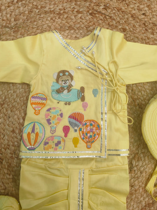 Yellow Hot Air Balloon Boy Jaamna