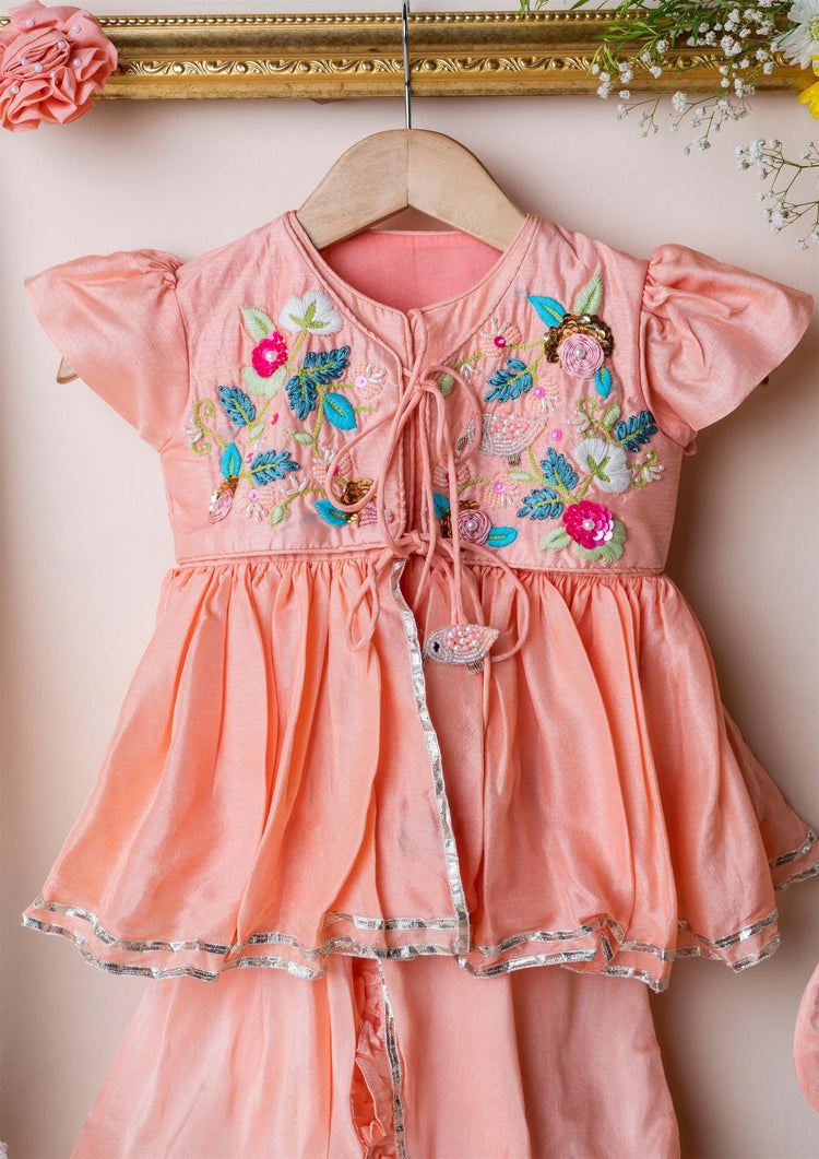 Peach Bird Jaamna Set