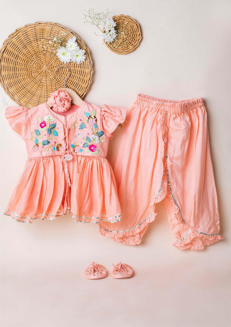 Peach Bird Jaamna Set