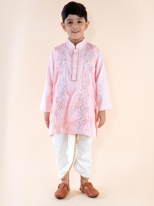 Pink Embroidered Kurta Set