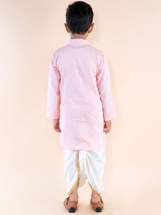 Pink Embroidered Kurta Set