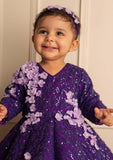 Purple Flower Structure Gown