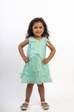 Sea Green Organza Bow Dress